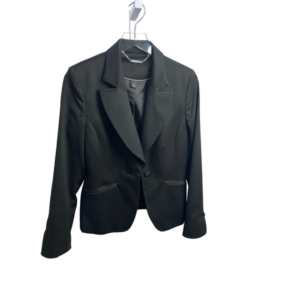 White House Black Market Black Tuxedo Jacket Size 6 - Picture 9 of 17